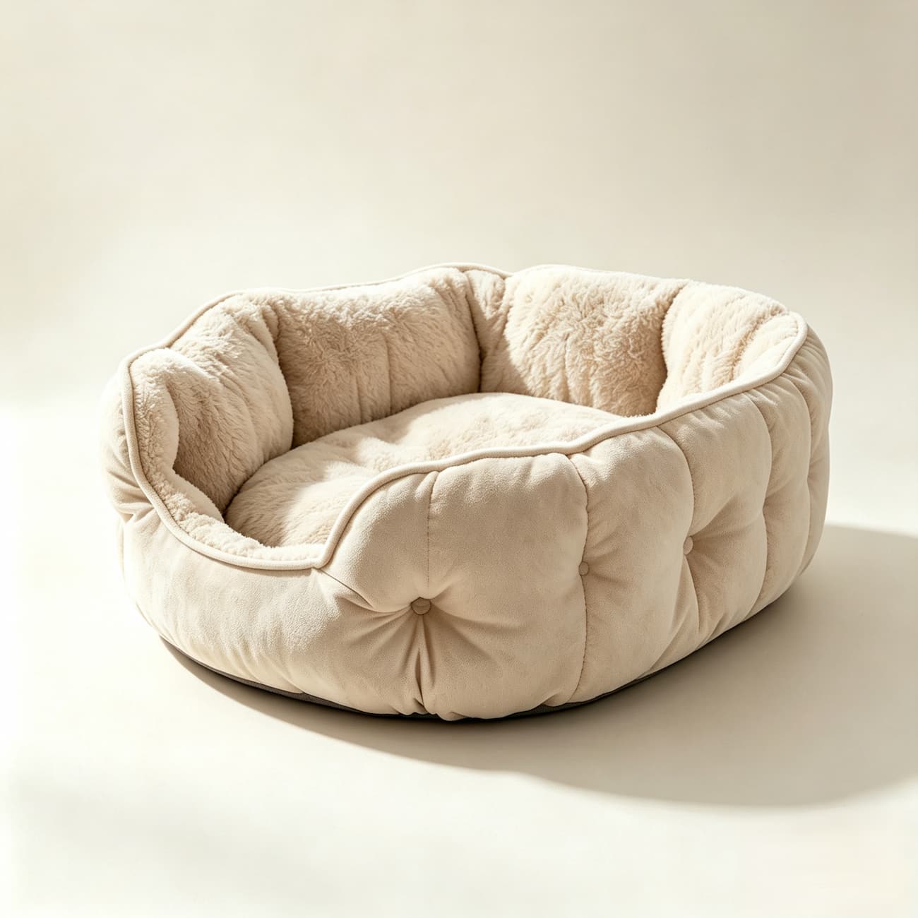 Oval Plush Pet Bed Manufacturer China | OEM Custom Soft Faux Fur Cat Bed Supplier for Global Retailers and Brands